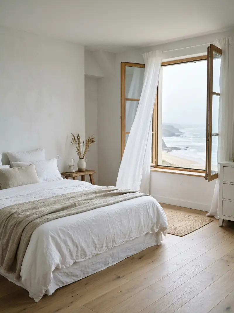 Chambre élégante prête à accueillir